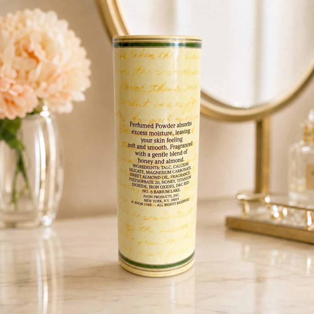 AVON Vintage 1989 Country Classics Honey & Almond Perfumed Powder, New! - Picture 4 of 7